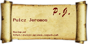 Pulcz Jeromos névjegykártya